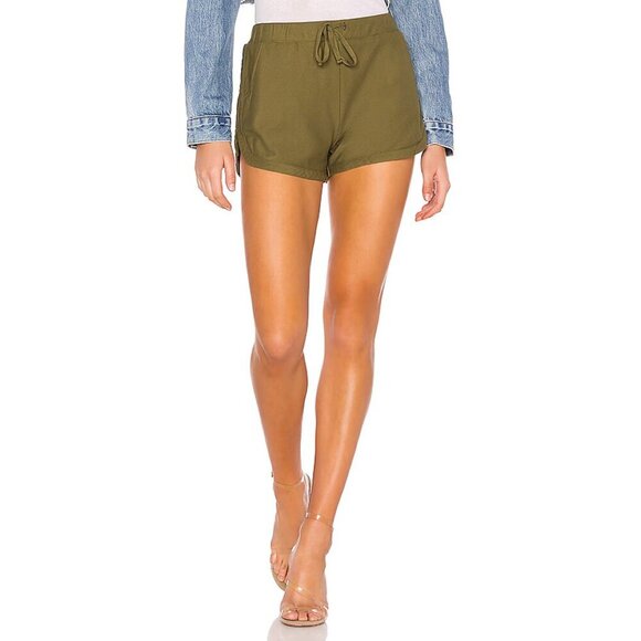 Bobi Pants - Bobi Los Angeles Size Medium Olive Green Knit Twill Shorts